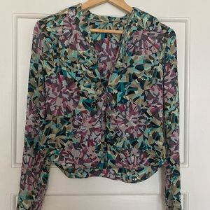 Silk Diane Von Furstenberg blouse with beading
